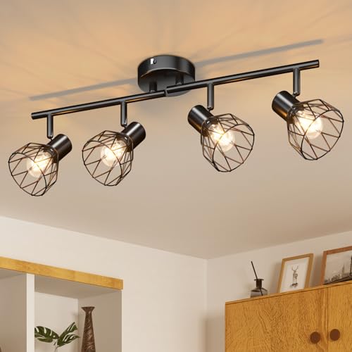 Kimjo LED Deckenstrahler 4 Flammig - Strahler Deckenleuchte E14 4 Flammig...