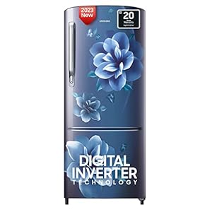 Samsung 183 L 4 Star Digital Inverter Direct Cool Single Door Refrigerator (RR20C1724CU/HL, Camellia Blue 2023 Model)