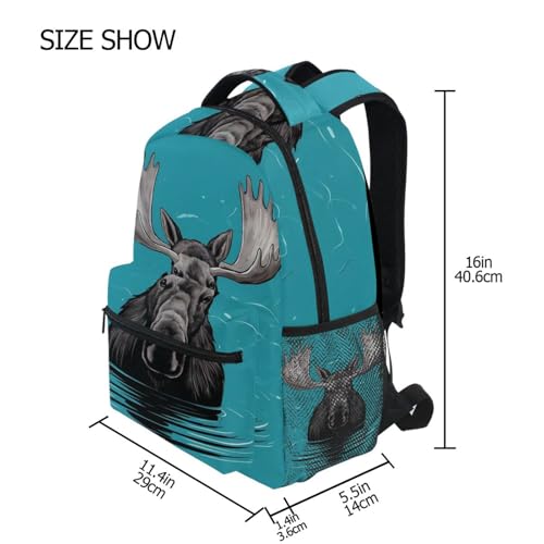 Moose Water Boys Girls Kids School Backpacks Bookbag, School Bag Travel Backpack Daypack4