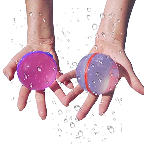 Tizikcon Reusable Water Balloons, Latex-Free Silicone Water Bomb Summer Fun Outdoor Toys, Pool Beach Toys For Kids Adults, Quick Fill Self-Sealing Water Splash Balls Party Supplies(6Pcs） #TOP7