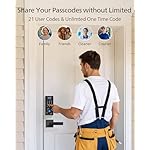 Philips Fingerprint Keyless Entry Door Lock, Electronic Door Lock with Touchscreen, Long-Lasting Battery, Auto Locking, One-Time Code, Keypad Deadbolt, One-Touch Locking, Matte Black - Image 3