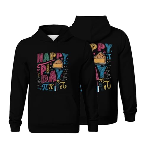 Kids Funny 3.14 PI Day Pie Day Pi Symbol For Math Lovers Boys Girls Lightweight Kangaroo Pocket Hoodies - Main Image