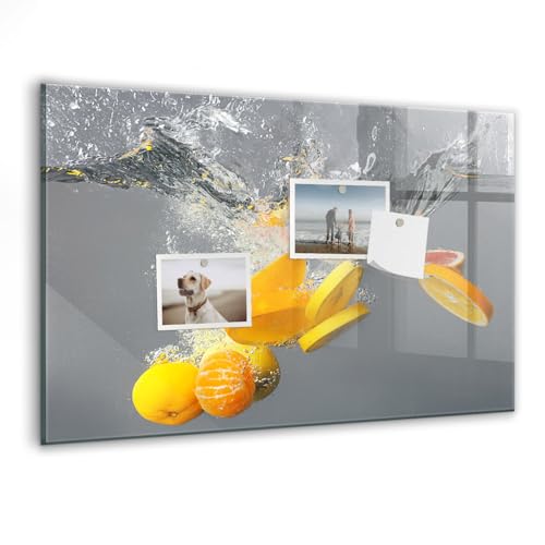Tableau blanc magnétique en verre pour cuisine