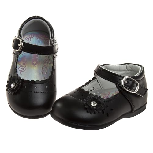 Josmo Baby Girls Mary Jane Flats Slipon - Newborn Infant Formal Dress Shoes School Uniform - (Size 3-8 Infant-Toddlers)2