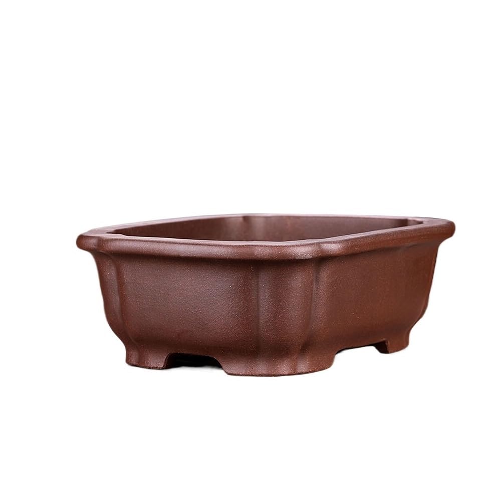 NEBE Planter Boxes Outdoor Flower Pot Ceramic Rectangular Large Breathable Living Room Quadrilateral Alabaster Bonsai Planting Pots