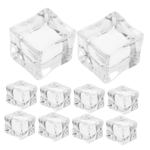 ULTECHNOVO 20 Stück Kunsteis Künstliche Diamanten Eiswürfel Eisfüller Künstliche Crush Eissteine Künstliche Eiskugeln Eiswürfelmodell Künstliche Steine Künstliche Eiswürfel
