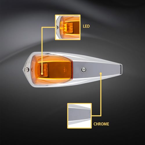 EVERESTHD 5PCS LED Top Roof Marker Lights Running Lights Truck Waterproof Cab Lights Fit for Kenworth