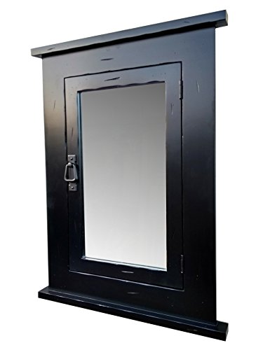 Zyduzscat Keeprepel Primitive Black Mission Recessed Medicine Cabinet/Rustic/Solid Wood & Handmade #TOP1