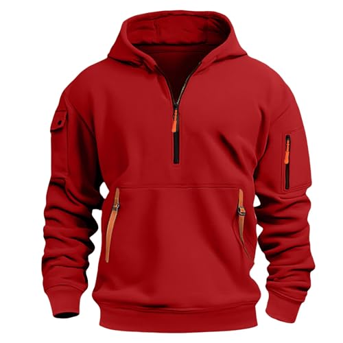 Half Zipper Hoodies for Teen Boys Fleece Warm Pullover Sweatshirts with Pockets Youth Outdoor Athletic Jacket2
