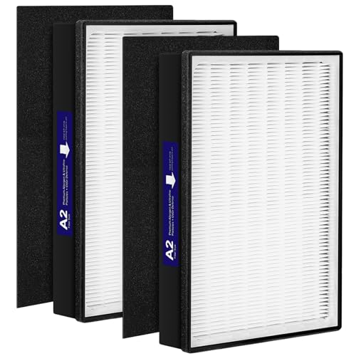 2 Pack Type A2 HEPA Replacement Filter Compatible with Filtrete Room A2 Air Purifier Models FAP-C02-A2 FAP-C03-A2 FAP-T03-A2 FAP-SC02L Part No. 1150101 Filter A2