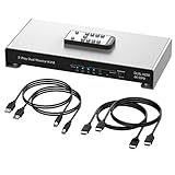2 monitores bajan fps 【Conmutador KVM HDMI dual con 3 puertos USB】 Conmutadores KVM USB HDMI con monitores duales, soporte para conectar sus dispositivos con puerto USB 2.0, p. B. Escáner, controlador USB, impresora 3D, cámara de monitor; También admite salida de audio L/R.