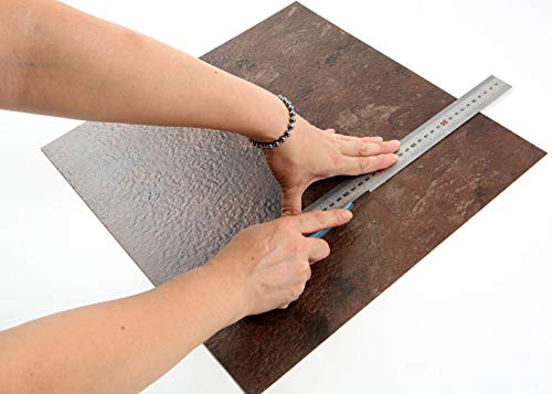 image for ROSEROSA Peel and Stick Engineered PVC Tiles Metal Pattern Durable Vin