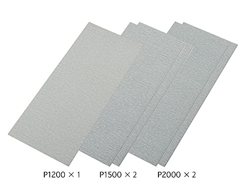 TAMIYA 87024 Sandpaper Set (5) 1200/1500/2000, Model Making, Accessories, 5 Pieces (1 Pack)
