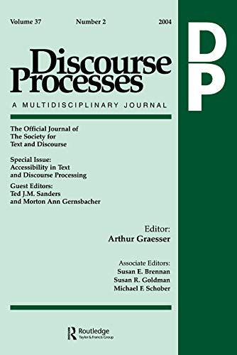 Accessibility in Text and Discourse Processing: A Special Issue of Discourse Processes (Discourse Processes S)