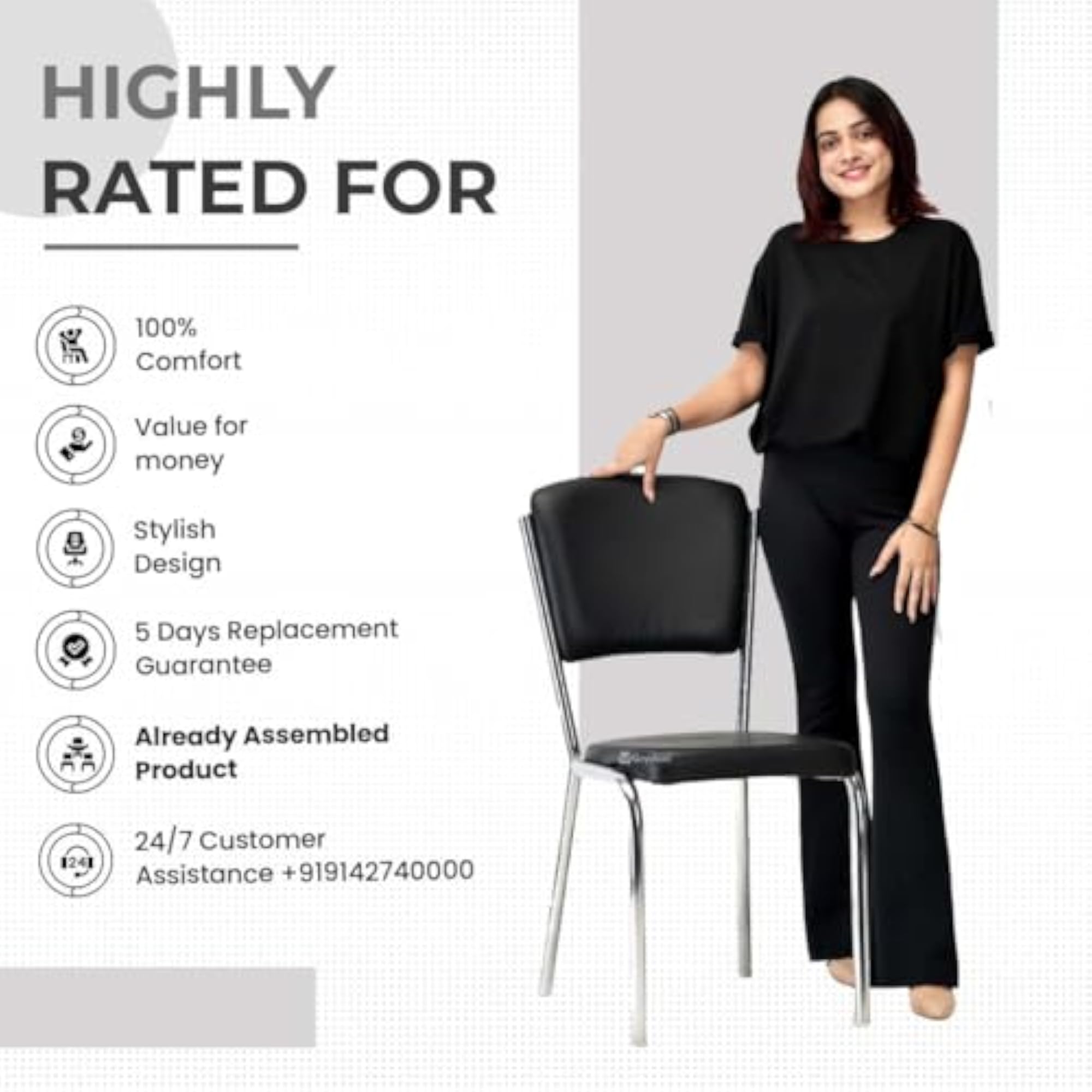 Heavy Duty Office Chair for Reception and Study Areas