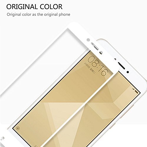 Image of Dashmesh Shopping� 3D Tempered Glass ShatterProof (Full Body Glue) (Edge to Edge) Screen Protector for Xiaomi Redmi 5A (White)