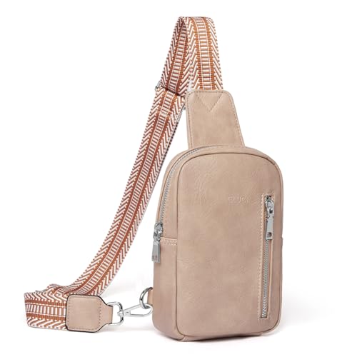 CLUCI Small Sling Bag for Women 2024 Vegan Leather Crossbody Chest Bags Trendy, Women's Fanny Pack