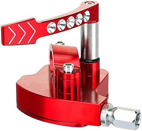 Piodelo 7/8" Universal Billet Lever Thumb Throttle Controller Control Assembly CNC ATV Quad Parts for Cam-Am, for Suzuki, for Honda, for Yamaha, for Arctic Cat, for Polaris, for Kawasaki (Red)