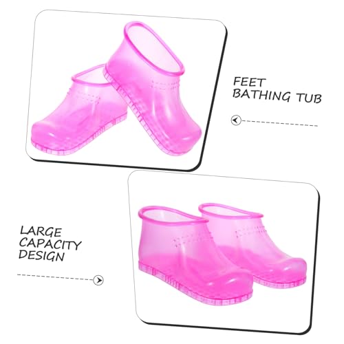 PartyKindom par de zapatillas para spa de pies miniatura 4