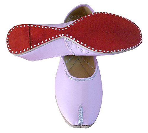 Zapatos de mujer para boda india tradicionales confeccionados en rosa talla 37,5 6