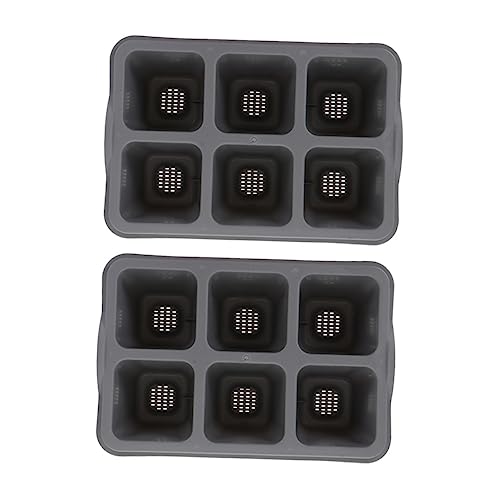 Gogogmee 2 Pçs 6 Pequenos Vasos De Flores Suculentas Propagador Abobadado Bandejas De Germinação De