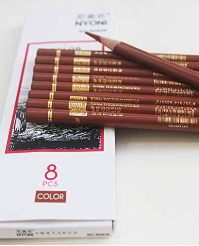 Sketch Color Light Brown Charcoal, Light Brown Charcoal, High-Gloss Painting Pen Color Chalk