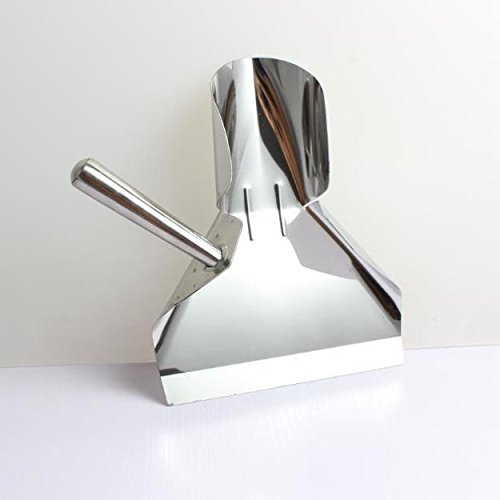 ELEOPTION French Fry Scoop Heavy Duty Stainless Steel Catering Chip French Fry Bagger Scoop Right Handle