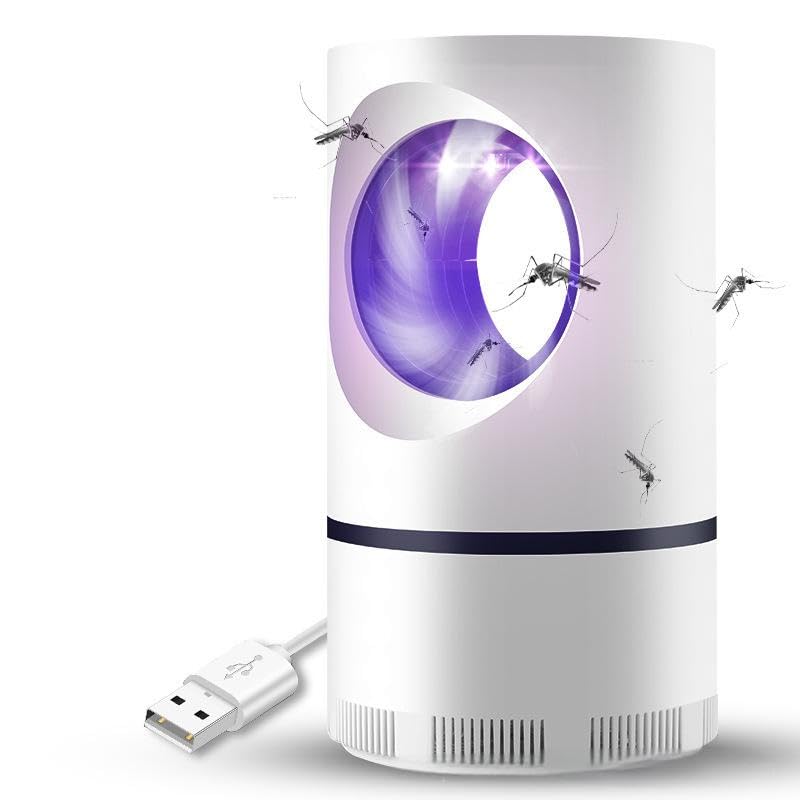 USB Mosquito Killer Lamp Inhalation Mosquito Lamp Silent UV LED Insect Trap Fan Repellent Mosquito Lamp Pest Control Eco Friendly Ideal for Bedrooms Living areas or Offices