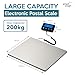 Smart Weigh Digital Postal Shipping Scale, Heavy Duty Wide Platform, 440 lb Capacity, 2 oz Readability, Hold & Tare Function, Includes Batteries & USB-C