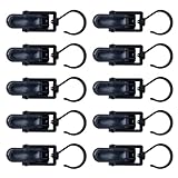 Durlo Paquete De 10 Pinzas De Ropa Grandes, Ganchos Giratorios De 360° Con...