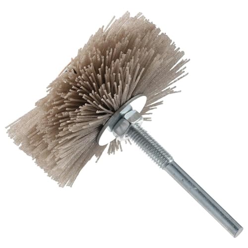 Image of Nylon Wheel Brush 6mm Threaded Shank,Abrasive Grinding Head Metal Not Corrode Crimped(120 Grits)