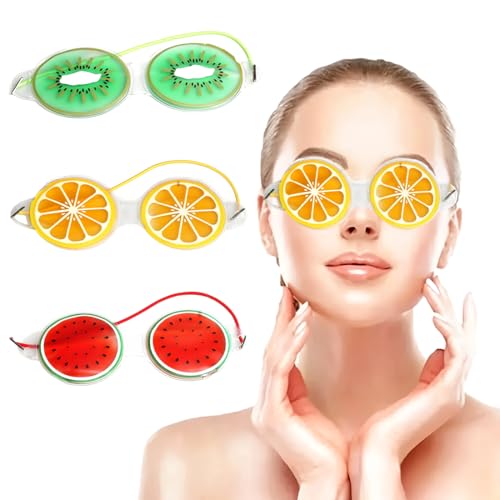 JEYORZY 3 Stück Gel Augenmaske Kühlend, Augen Kühlpads, Augenmaske Kühlend Kühlbrille, Gel Kühlpads, Kalt Warm Kompresse, Kühlbrille für...