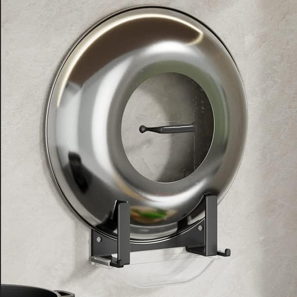 Miniatura 4 de Estante de tapa de olla montado en la pared, estante de tabla de cortar, estante de almacenamiento de cubierta de olla de acero al carbono