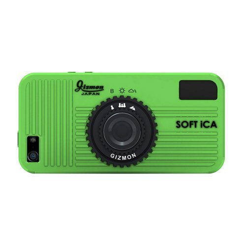 GIZMON iPhone SE/5S/5�Ή� �V���R���P�[�X SOFT iCA �O���[�� GIZ-SI CA-GR