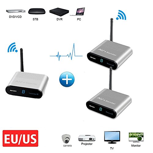Wireless Signal Sender Transmitter Receiver for AV TV STB Audio Video measy AV530-2 TV Transmitter and Receiver up to 300m/1000ft