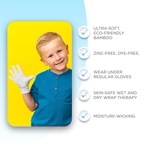 Granberg Ultra-Soft Non-Itch Bamboo Eczema Gloves for Kids and Children (1-2 Years), Eco-Friendly Eczema Clothing, No Zinc or Dyes