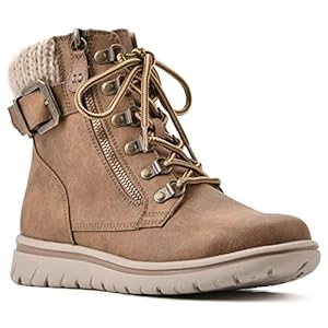 CLIFFS BY WHITE MOUNTAIN Women’s Hearty Cushioned Lace-Up City Hiker Ankle Boot