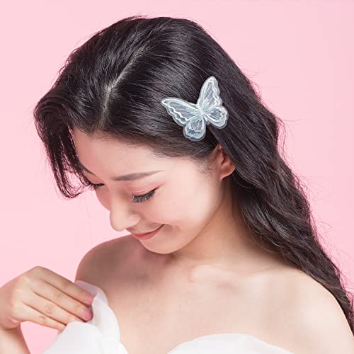 Penta Angel Butterfly Hair Clips Penta Angel 6Pcs Lace Embroidery Flower Butterfly Hair Bow Pins Wedding Hair Accessories For Women Halloween Party Decor thumb #5