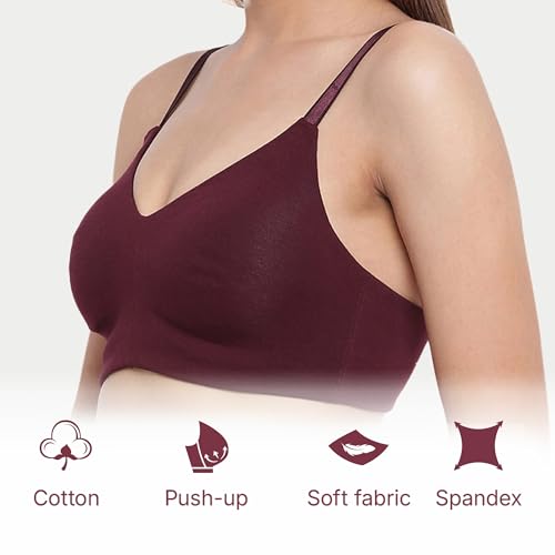 Image of Enamor Women's Everyday Cotton T-Shirt Bra - Non-Padded, Non-Wired, Full-Coverage, Pinch-Free, Ultra-Smoothing Design