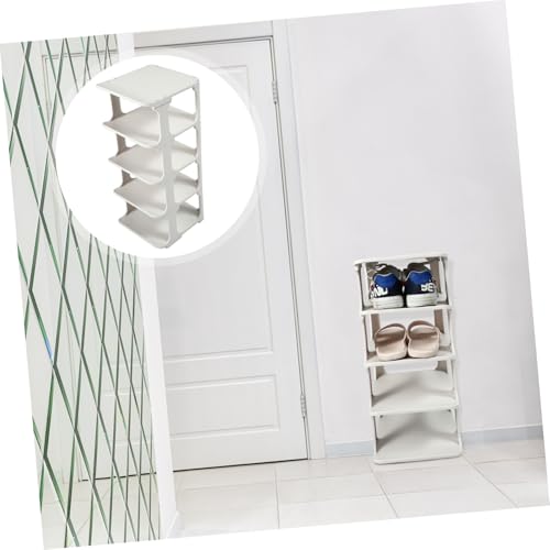 Étagère à chaussures pour entrée étroite avec rangement multicouche