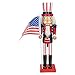 Northlight Decorative Wooden Patriotic Uncle Sam Christmas Nutcracker, 15