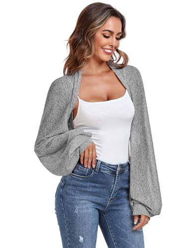Image of ZAFUL Women's Sheer Shrug Y2K Long Sleeve Cardigans 2026 Irregular Tie Front Bolera