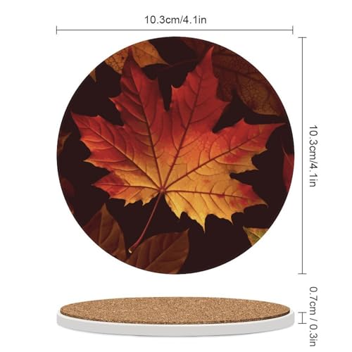 Dessous de verre rond céramique absorbant avec liège pour protection - 3