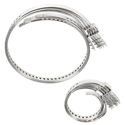 SMLOPLOM 10 abrazaderas de manguera de acero inoxidable, manguitos de eje, abrazaderas ajustables, abrazaderas de tubo d...