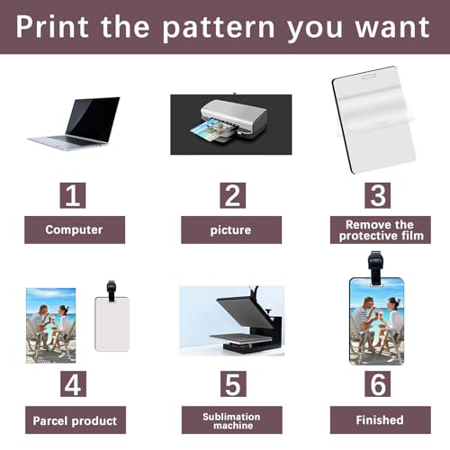 50 pcs Sublimation Luggage tag Blanks White Blank Travel Bag Tags with Strap Double Sided MDF Suitcase Label Tag with Slots Keychains Blanks Handmade DIY Crafting3