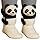 cfsue Animal Socks, Cute Plush Animals Hug Sock for Women, Long Stocking Sock for Christmas Gifts, Cozy Fall & Winter (Panda-New)
