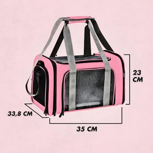 Bolsa De Viagem Para Transporte Pet Rosa