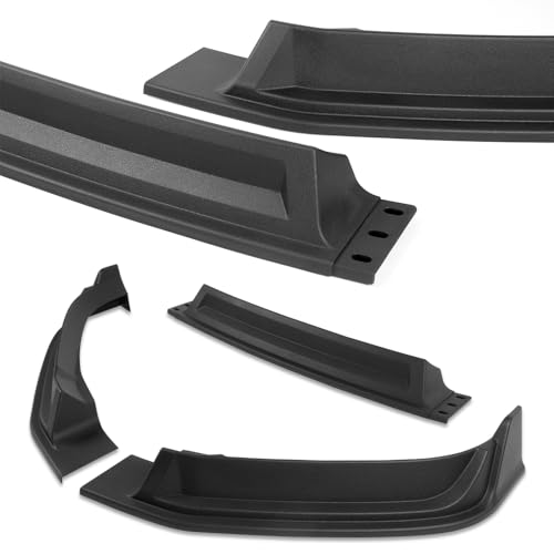 RACING9SPEED Front Bumper Spoiler Lip STP-Style 3PCS ABS Fit for 2024-2026 Ford F-150 F150, Car Mods Accessories Replacement Assembly, Air Chin Body Kit Splitter, 2025