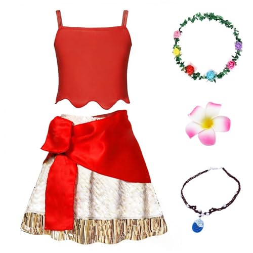 Image of WonderBabe Little Girls Adventure Costumes Skirt Set Princess Dress Up Hallowee Outfit Kids Fancy Birthday Party Dress