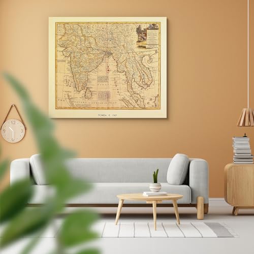 ArtzFolio Photo of an Old Map D3 Peel & Stick Vinyl Wall Sticker 14inch x 12inch (35.6cms x 30.5cms)